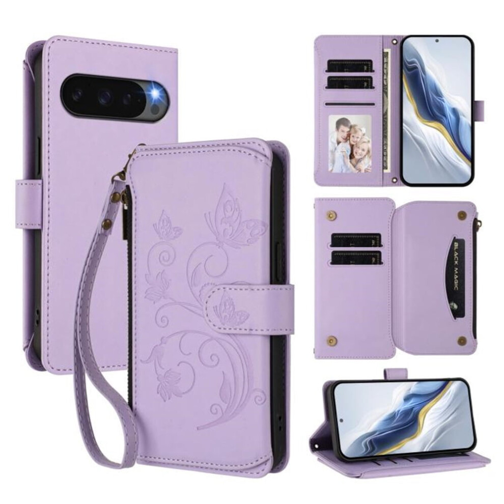 Magnetic Flip Stand Case For Google Pixel 9 Light Purple 9180435672391