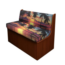 Housses de coussins extensibles pour banquette et dossier de camping-car, motif palmier hawaïen, compatibles avec les sièges de banquette standard