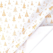 Christmas Wrapping Paper, 17"x118" Soft and Smooth Feel Gold-Foil Folded Christmas Wrapping Paper for Christmas, Valentine's Day, Boxes, Birthday