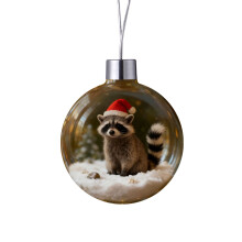 Crystal Glass Wildlife Ornament 3D Animal Christmas Hat