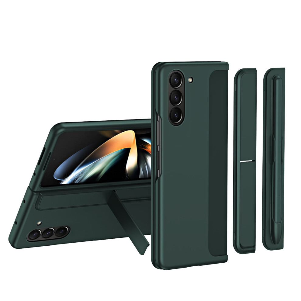 Allytech Phone Case For Compatible With Samsung Galaxy Z Fold 5 Â With Stylus Pen Holder, Kickstand, Shockproof & Hinge Protection Green 9170372121403