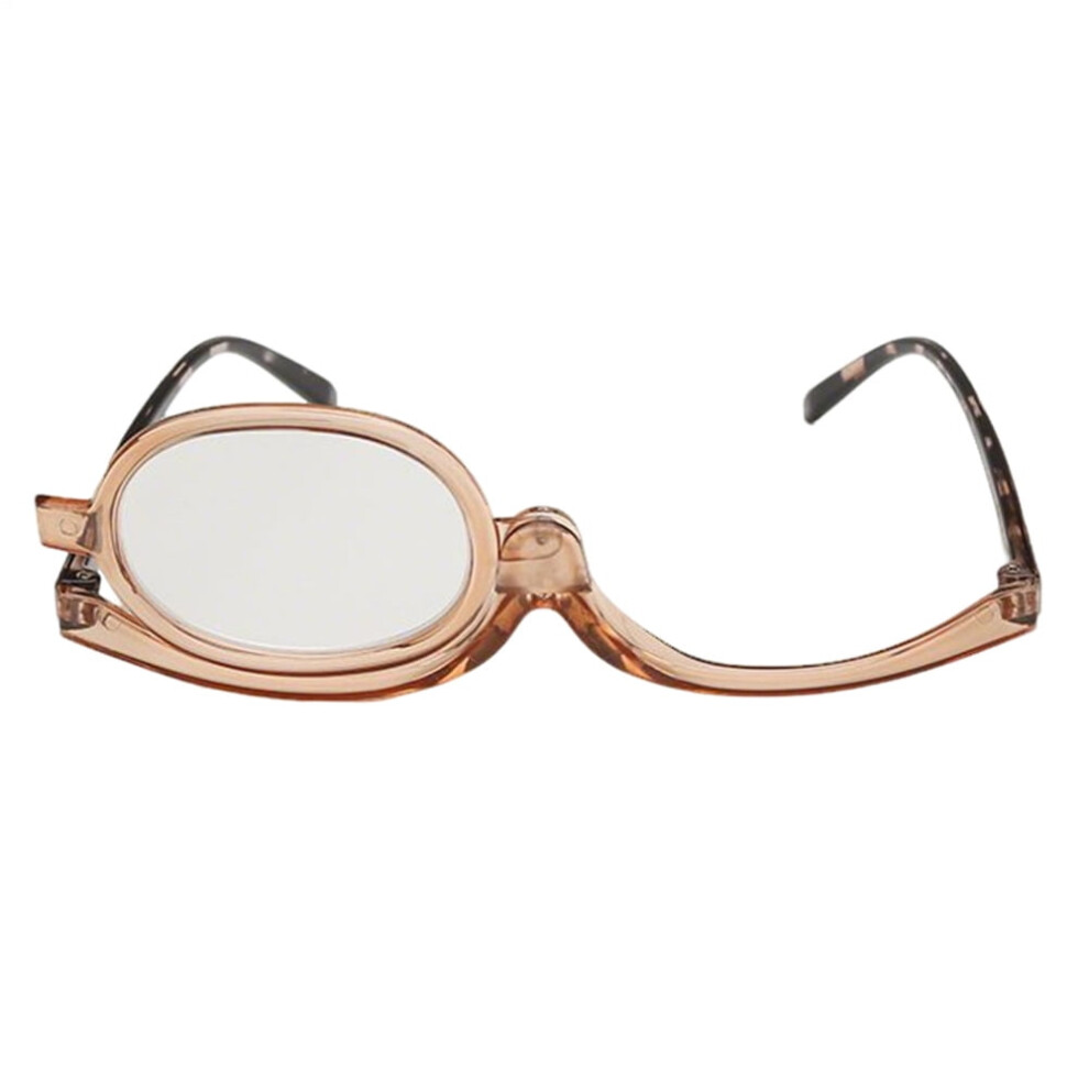 Rotating Magnifier Makeup Glasses, Single Lens, Portable Presbyopia Eyeglasses for Women â Compatible with All Makeup Routines