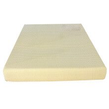 Drap-housse à carreaux clairs en polyester, 150 x 200 cm, doux pour la peau, lavable en machine, pour lit simple, coins élastiques (vert)