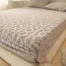 Draps-housses élastiques en flanelle velours marron, format Queen/King, 180 x 200 cm