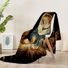Couvertures de Noël Tupukom, 100 x 70 cm, plaids d'hiver légers et chauds en flanelle, couvertures décoratives pour Noël, couverture cadeau