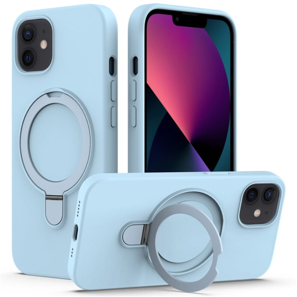 Iphone 12 Magnetic Liquid Silicone Case Sky Blue 937196934966