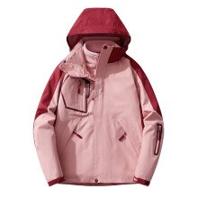 Giacca antivento calda 3 in 1 da donna, due pezzi, casual, a maniche lunghe, giacca a vento per esterni, vestibilità regolare asiatica