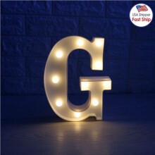 Comhartha Litreach Marquee Soilsithe LED – Soilse Aibítre le haghaidh Bainise, Breithlá, Nollag, Maisiúcháin Baile & Beáir – Ag luí le