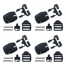 Kit de remplacement de 4 loquets pour couverture de spa avec fentes - Comprend 4 loquets, rails, clés et vis pour la réparation de la couverture de