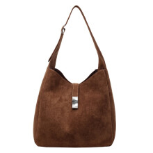 Umhängetasche für Damen, Damenhandtasche aus Wildlederimitat mit Quasten und verstellbarem Riemen für Arbeit und Reisen (Braun)