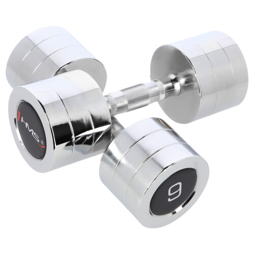 Conjunto de halteres cromados, 2 peças