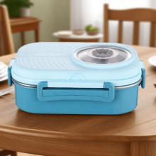 Boîte à lunch isotherme en acier inoxydable avec bol à soupe et compartiment pour couverts – Idéale pour le bureau, le travail, le camping et