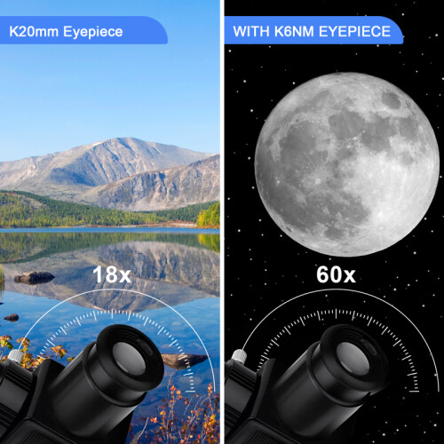 Refractor Astronomy Telescope with Adjustable Tripod for Star Gazing Planets 2