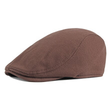 Casquette de conduite Gatsby en coton plat pour homme, couleur café, taille unique