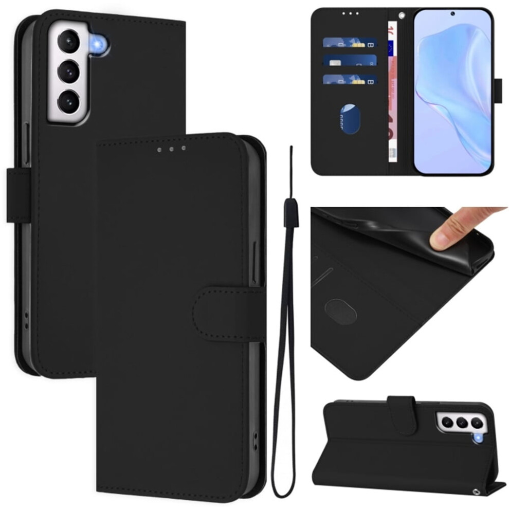 Wallet Case Compatible With Samsung Galaxy S21+ 5G Â Pu Leather Magnetic Flip Folio, 3-Card Slot & Wrist Strap, Black 9165521622511