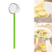 Lingurițe de supă din sticlă borosilicată - Lingurițe cu mâner lung pentru cafea, ceai și deserturi, ustensile de bucătărie rezistente la