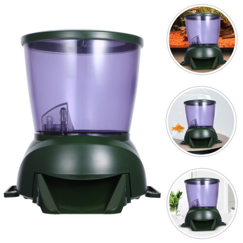 Automatic Fish Feeder with LCD Display Timing for Aquarium Pond No Battery 2