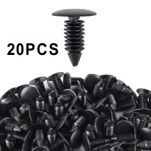 20 clips de fixation pour pare-chocs et ailes de voiture, trou de 8 mm, rivets en plastique Ă pression