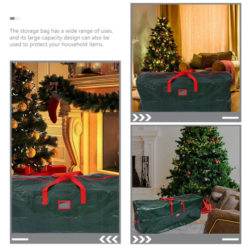 Green Waterproof Christmas Tree Pouch Zippered Storage Bag 2