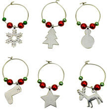 Gymnture 6pcs Christmas Glass Identifier For Party Supplies
