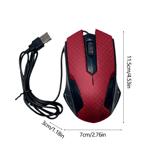 Red Red Usb Optical Mouse With Reliable Performance And Simple Design For Work And Entertainment 2
