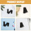 Black Adjustable Hook-and-Loop Strap Set (6 pcs) 3