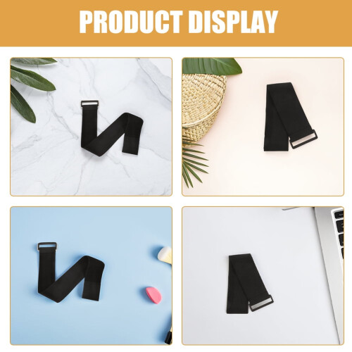 Black Adjustable Hook-and-Loop Strap Set (6 pcs) 2