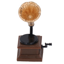 Decorative Mini Model Miniature Phonograph Retro Music Box Resin And Alloy Simulation Gramophone Exquisite Details Antique Style Lifelike Design