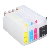 Hoogwaardige inktcartridge, milieuvriendelijke navulcartridge met permanente chip, geen inktlekkage, stabiele inktstroom, heldere afdrukken.