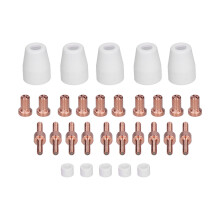 Extended Nozzle Alumina Ceramics Shield Cup Plasma Cutter Consumables Kit Work With PT31JG40Durable Easy To Carry Simple Installation Direct