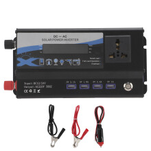 Spanningstransformator met LCD-display, DC-naar-AC-omvormer 12V/24V/220V, gemodificeerde sinusgolf, kortsluitbeveiliging, overspanningsbeveiliging