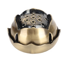 Religious Meditation Purpose Portable And Compact Incense Holder Alloy Censer Burner Flower Pattern Decoration Vintage Incense Burner Beautiful Home