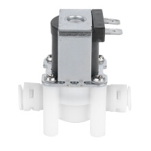Normaal gesloten waterinlaatstroomschakelaar magneetventiel DC12V snelkoppeling 1/4 inch inlaatspoelen binnenin hittebestendig kunststof elektrisch