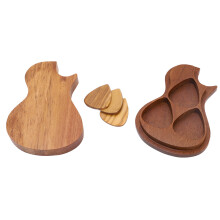 Guitar Picks Box Natural Olive Wood Pick Holder With Grooves Keep Guitar Picks Organized Strong And Wear Resistant Portable Size Artistic Design For