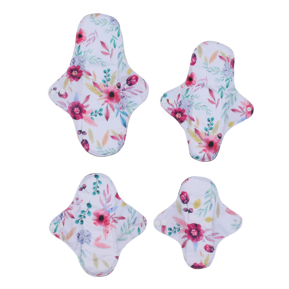 Leak Proof Reusable Menstrual Pads Eco Friendly Sanitary Towels Washable Overnight Cloth Panty Liners Charcoal Infused Reusable Feminine Pads Bamboo