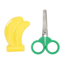Cartoon Shape Child Safety Scissors Fruit Themed Refrigerator Magnet Banana Design Paper Cutters Cute And Funny Plastic Stainless Steel Lightweight