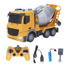 Construction Toy Truck with Remote Control LED Lights and Simulation Sound, Durable Design Working Movable Parts Rechargeable Battery for Kids