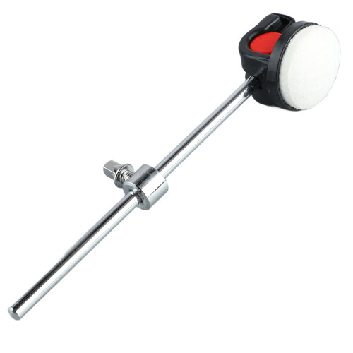Metal Round Head Drum Beater Hammer 18cm, White Felt Tip, Percussion Tool 2