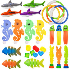 Brinquedo subaquático para esportes aquáticos, conjunto de torpedos de mergulho para jogos na piscina, materiais atóxicos e seguros com design de