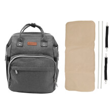 Travel Diaper Bag Backpack for Mom Dad, Foldable Portable Baby Bag with Changing Pad, Unisex Design Multi Functional Use (Adjustable Straps Versatile