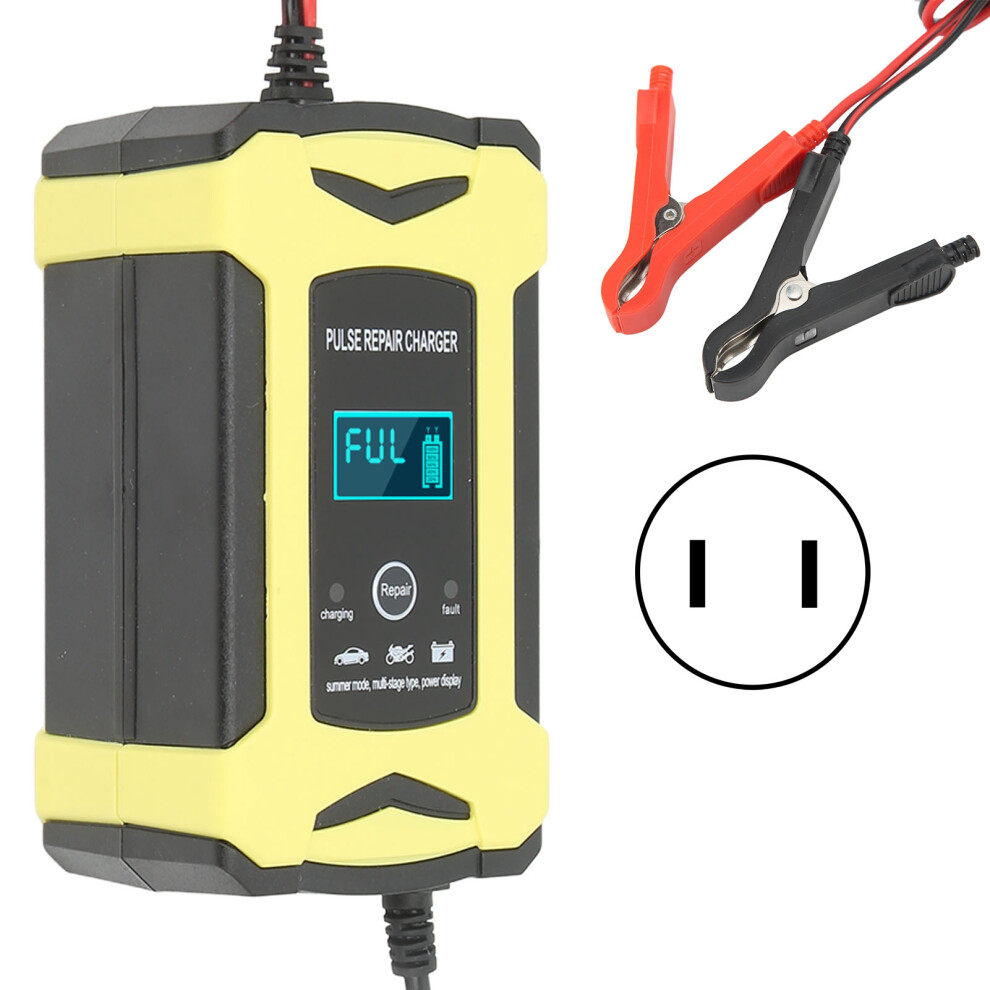 Advanced Battery Charger Maintainer12v Built-In Maintenance Mode Intelligent Charging Protection Pulse Repair Function Lcd Display Multi Safety 9191629216277