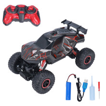 Carro Monster Truck Off-Road com Controle Remoto e Bateria Recarregável, Amortecedores, Farol de LED, Chassi Durável e Tração nas Quatro Rodas.