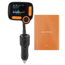 Bluetooth5.0FM Transmitter Car Adapter Hands Free Calling Noise Cancellation LCD Screen Wireless Music LED Lighting Flexible Neck Fast Charging