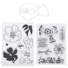 Reusable Clear Stamps Eco Friendly TPR Stamp Kit For Paper Crafting And DIY Scrapbooking With Compatibility For Flower Frame Dies And Layered