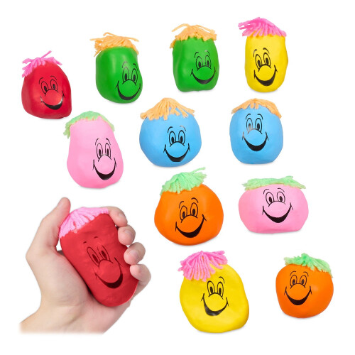 Anti-Stress Squeeze Balls, Large, Latex & Cornflour, 12-Pack 1