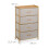 Bamboo Storage Unit with 4 Fabric Drawers 3