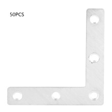 Right Angle Brackets Stainless Steel L Shape Flat Corner Brace Repair Plate With Mounting Screws Structural Support For Furniture Reinforcement