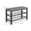Shoe Bench with Cushion, Metal Frame, 2-Tier Rack 3