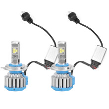 Lâmpadas de farol com luz branca fria, iluminação brilhante, compatíveis com veículos, à prova d'água IP68, instalação rápida, encaixe