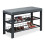Shoe Bench with Cushion, Metal Frame, 2-Tier Rack 7